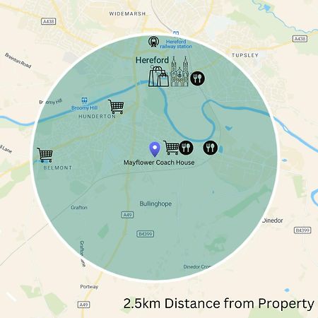Hereford - Mayflower Coach House, Modern 2 Bedroom Property With Parking, Located South Of Hereford City, Suitable For Small Family, Couple Or Contractors - Sleeps Up To 5 Guests - Hosted By Rentmyhouse Eksteriør billede