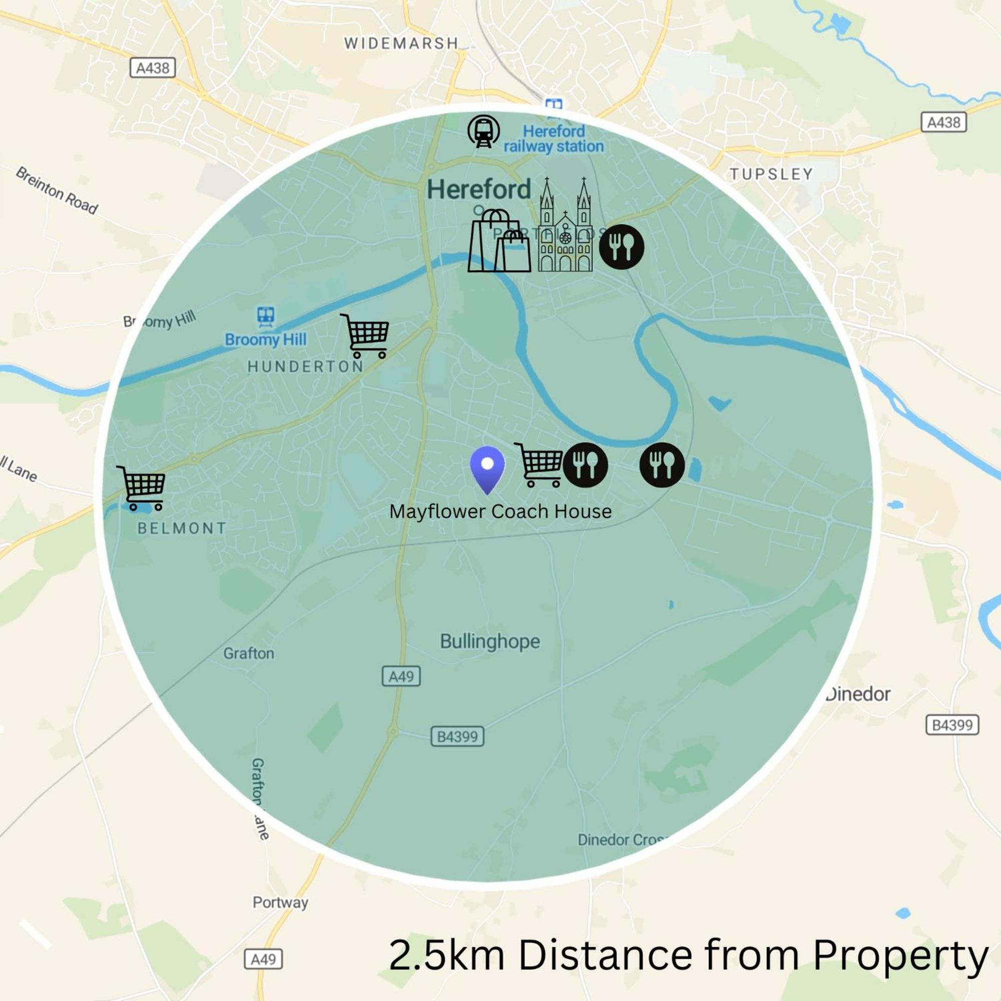 Hereford - Mayflower Coach House, Modern 2 Bedroom Property With Parking, Located South Of Hereford City, Suitable For Small Family, Couple Or Contractors - Sleeps Up To 5 Guests - Hosted By Rentmyhouse Eksteriør billede
